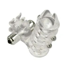 El Toro Enhancer With Beads With Removable Stimulator Waterproof 3.5 Inch Clear