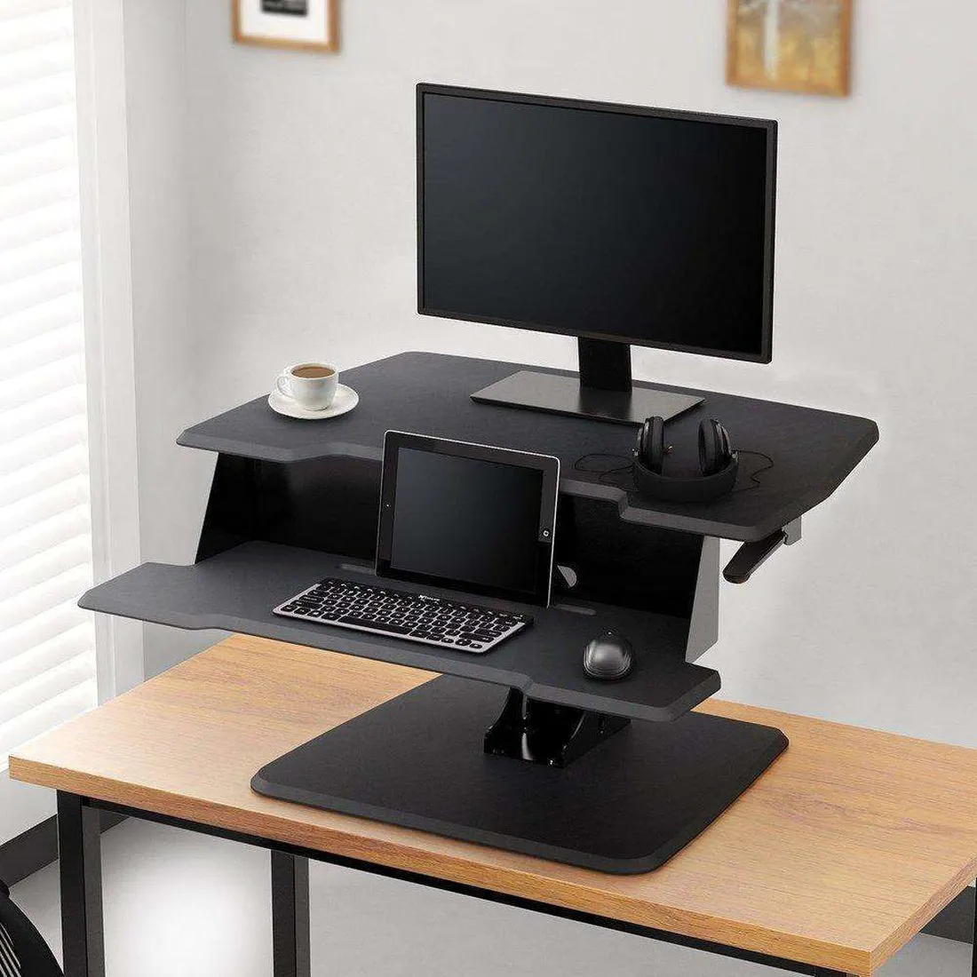 Eureka Ergonomic 31.5" Single-Arm Sit-stand Desk Riser, ERK-CV-31B/31C