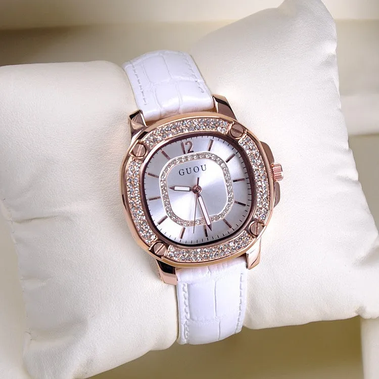 Fashion Square Pattern Durable Women's Watch