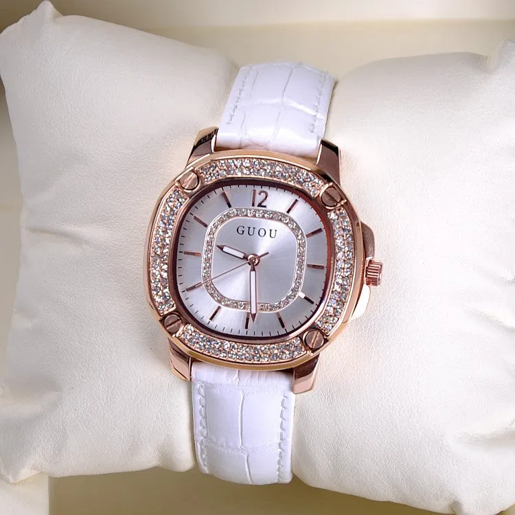 Fashion Square Pattern Durable Women's Watch