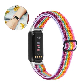 Fitbit Luxe nylon elastic watch strap - Rainbow