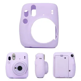 Fujifilm Instax Mini 11 | Silicone Case Instant Camera Cover with Adjustable Strap | Purple