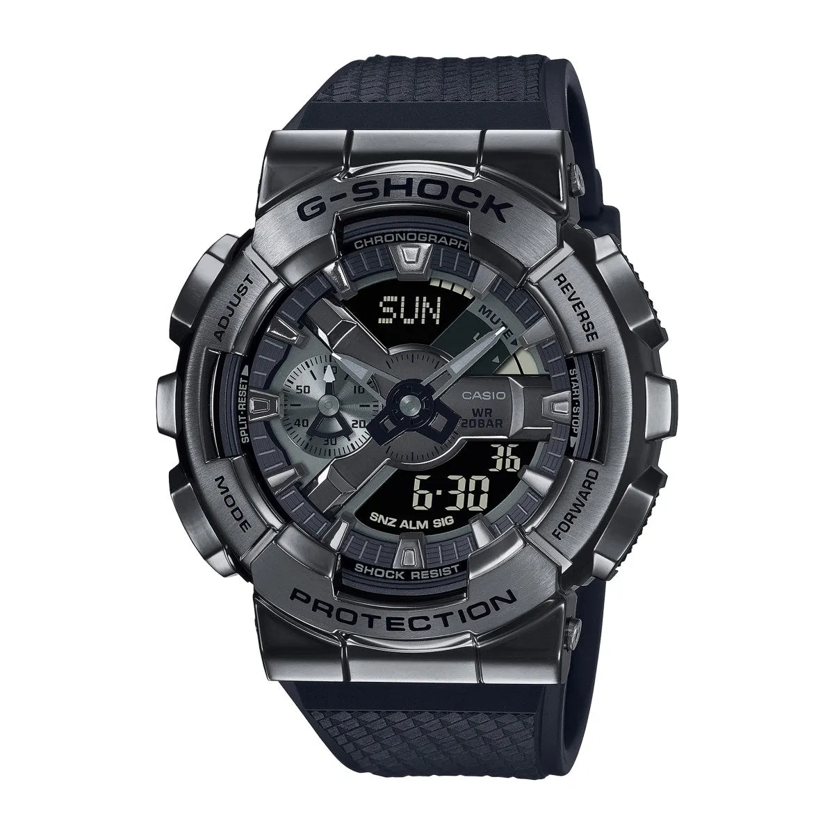 G-Shock Analog-Digital 51MM Black Stainless Steel Case Resin Band. GM110BB-1A