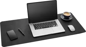 Gallaway Leather Desk Mat,Desk Writing Pad - Office Desk Pad, Large 36" X 17" Black, Desk Mats on Top of Desks, Gift Ready Elegant Computer Desk Mat Desk Cover Desk Pad Protector PU Leather