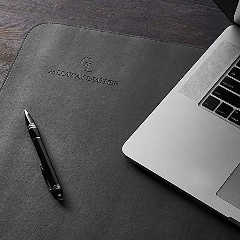 Gallaway Leather Desk Mat,Desk Writing Pad - Office Desk Pad, Large 36" X 17" Black, Desk Mats on Top of Desks, Gift Ready Elegant Computer Desk Mat Desk Cover Desk Pad Protector PU Leather