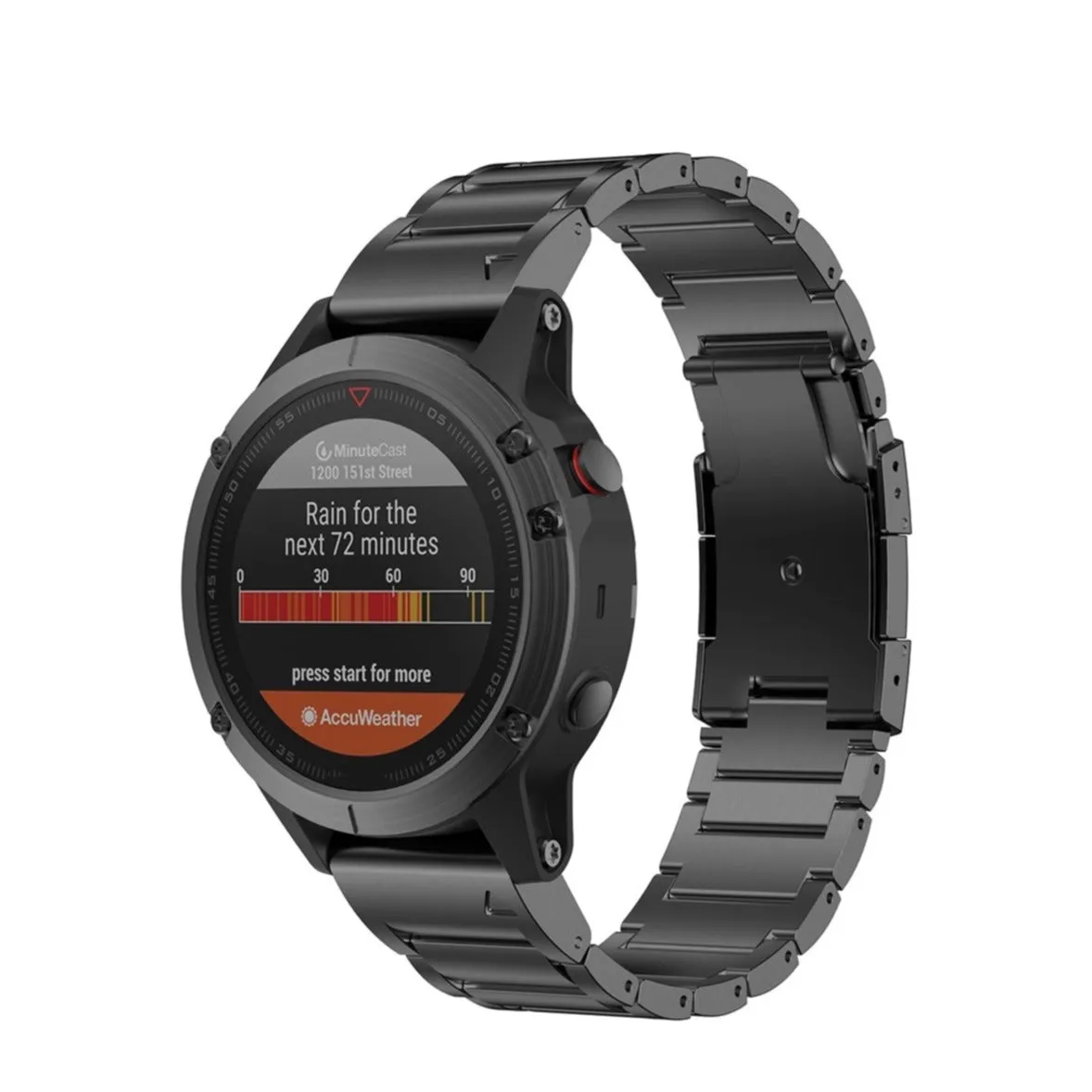 Garmin Fenix 3 HR stainless steel sports bracelet with 26mm quick release (170-215 mm) - Black