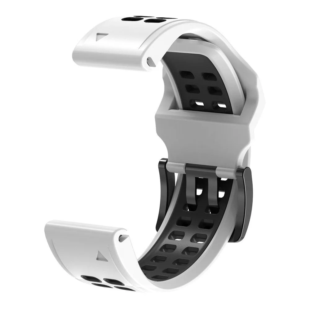 Garmin Fenix 6X Pro Replacement Silicone Bracelet Dual Color (joint circumference: 180-220mm) - White / Black