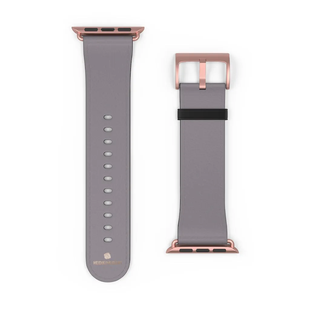 Gray Apple Watch Band, Minimalist Solid Color 38mm/42mm Watch Band Strap- Made in USA