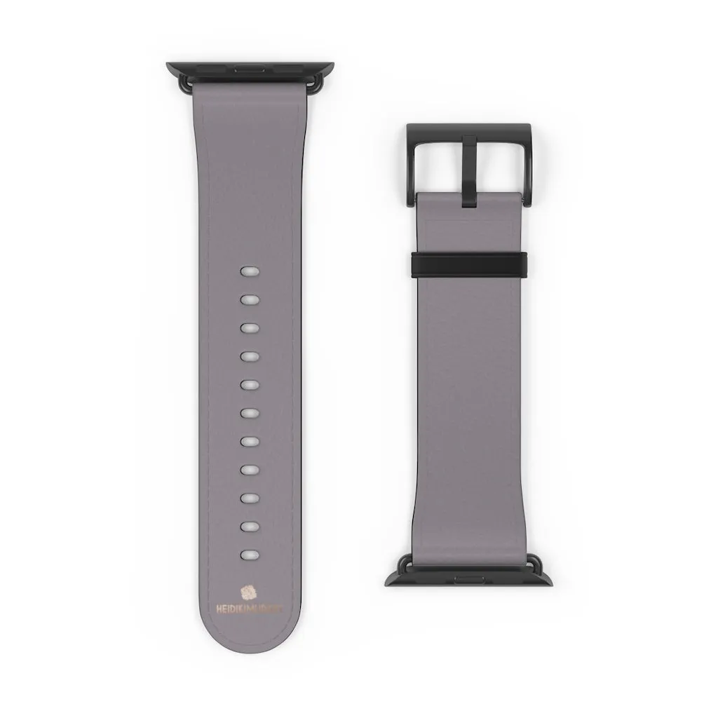 Gray Apple Watch Band, Minimalist Solid Color 38mm/42mm Watch Band Strap- Made in USA