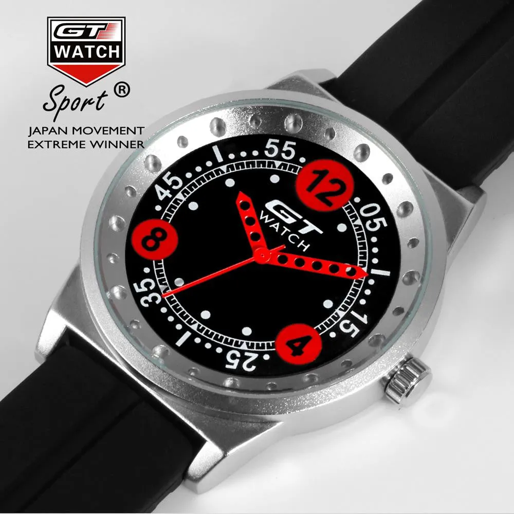 GT WATCH GT3 Racing Sports Speed Relojes Men's Fashion Wristwatch Men Military Pilots Montres Silicone Strap Japan Quartz Watch