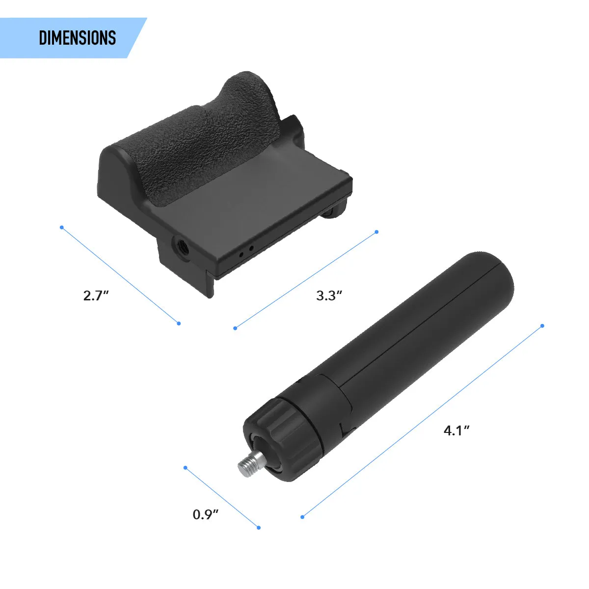 Hand-Held Pocket Grip Stabilizer with Removable Wireless Shutter Remote