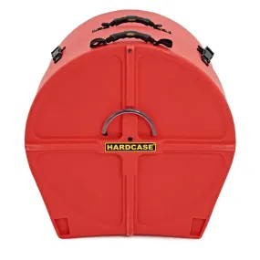 Hardcase HNP18BR 18" Bass Drum Case with Wheels and Pull Handle (Red)