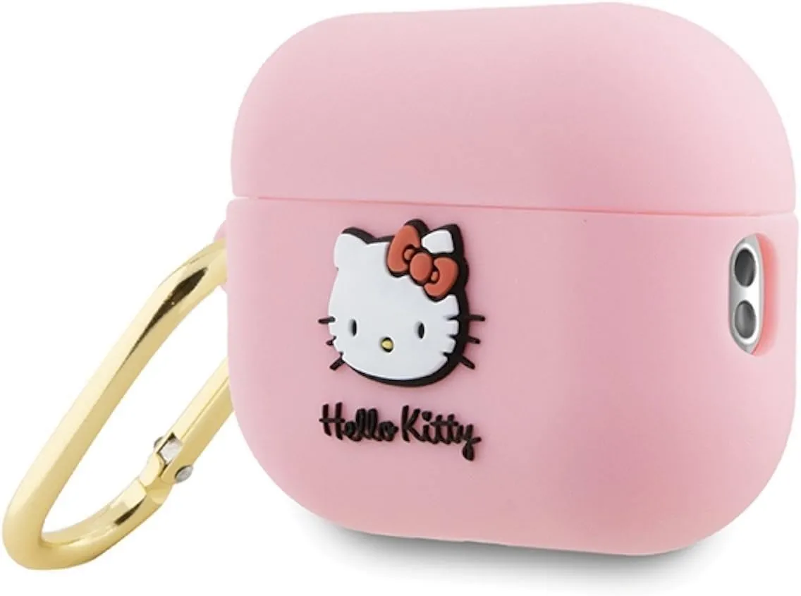 Hello Kitty 3D Kitty Head Silicone Case for Airpods Pro 2 Pink - HKAP23DKHSP