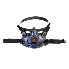 Honeywell North RU88001S Triple Flange Silicone Half Mask, Blue, Small, Case of 12