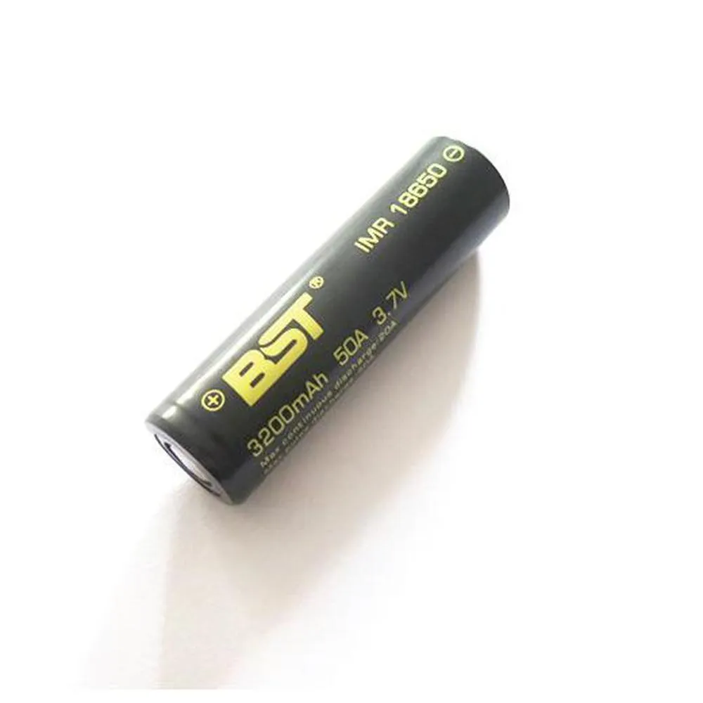 IMR 18650 Rechargeable Batteries - BST  50A 3200mAh 3.7V High Current Lithium Battery