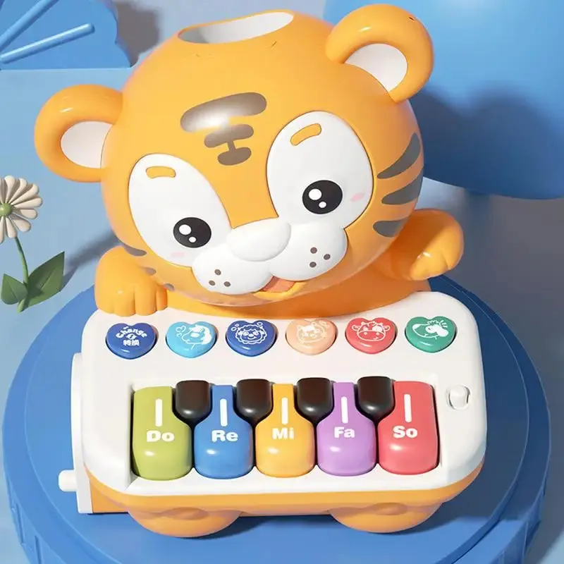 Interactive Baby Tiger Piano with Flashing Lights and Educational Fun