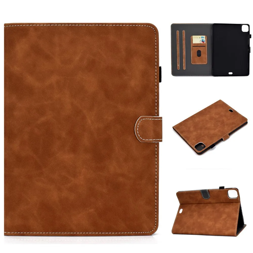 iPad Pro 11 (2021) / Air (2020) simple leather flip case - Brown