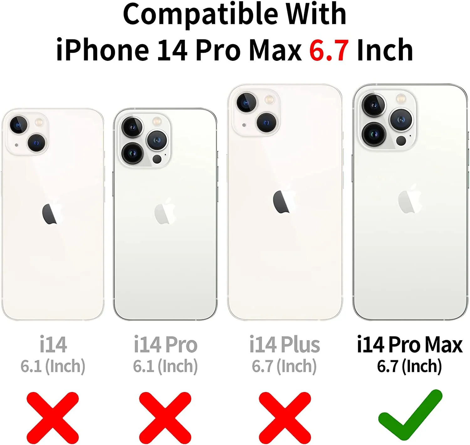 iPhone 14 Pro MAX 6.7-inch Case 5G Slim Protective Closure Cover White