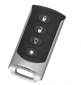 ITI-TXE101: 4-Button Chrome Keyfob