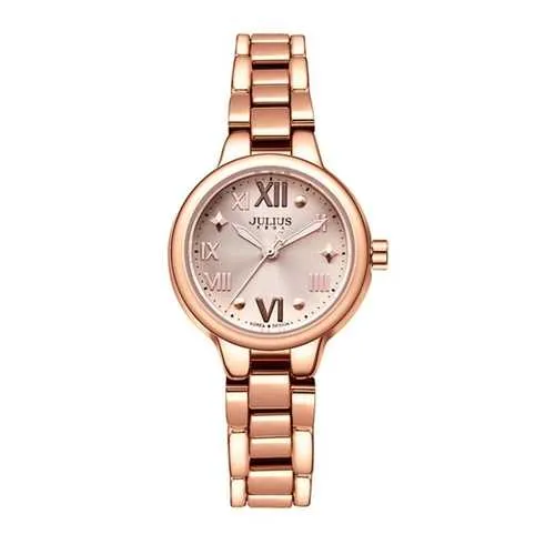 JULIUS 919 Simple Alloy Case Fashion Girls Students Quartz Wrist Watch