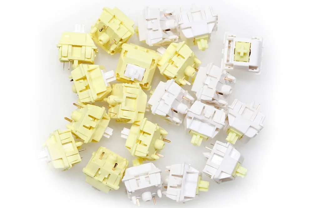 JWICK Molly Linear Switch Tactile 5pin SMD 62g mx switch for mechanical keyboard 60m Nylon P3 Long Spring Yellow White Lubed