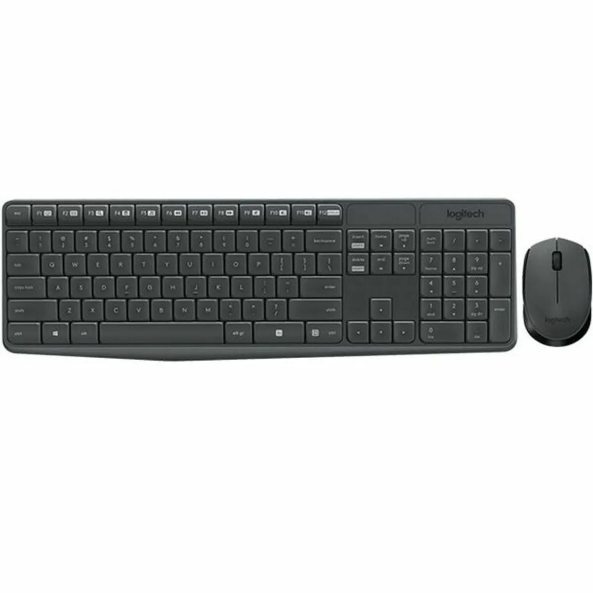 Keyboard and Wireless Mouse Logitech 920-007919 Black Grey Spanish Spanish Qwerty QWERTY