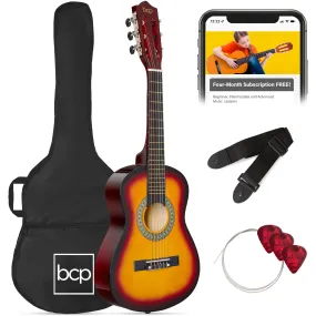 Kids Acoustic Guitar Beginner Starter Kit with Carrying Case - 30in