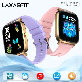 LAXASFIT Voice Calling Smart Watch Ultra 1.85 inch Screen 24H Health Monitor 100  Sports Modes, Bluetooth Smartwatch Men Women