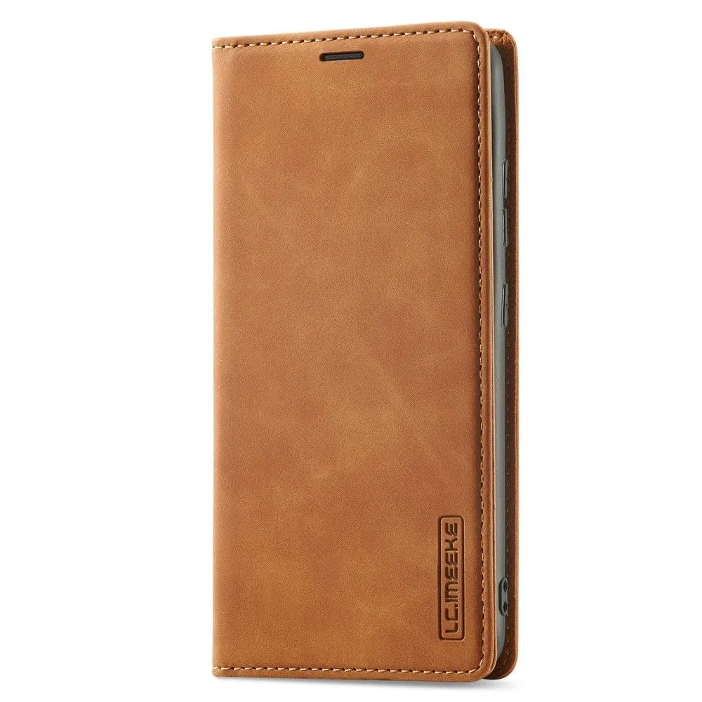 LC.IMEEKE Samsung Galaxy A73 Flip Case - Brown