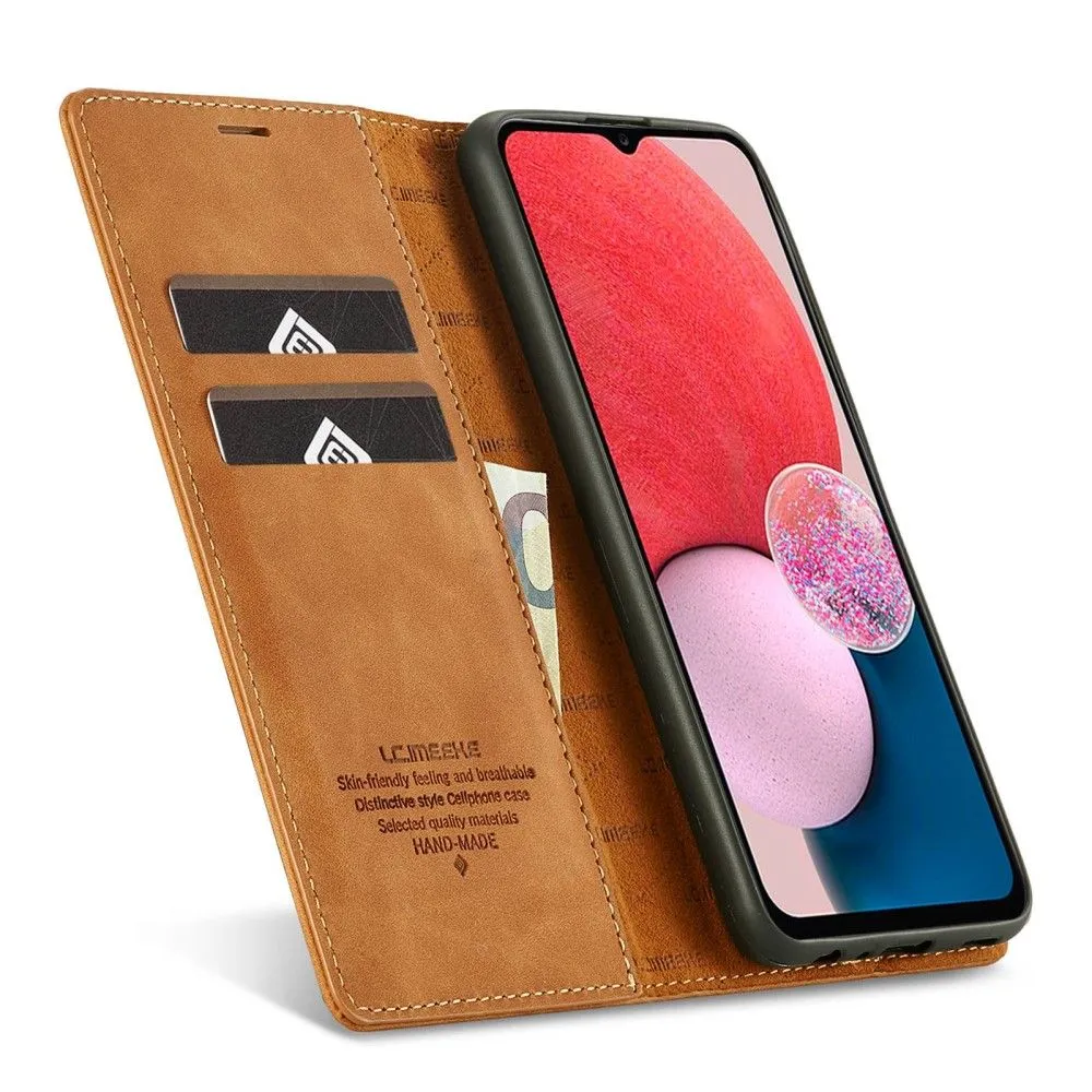 LC.IMEEKE Samsung Galaxy A73 Flip Case - Brown