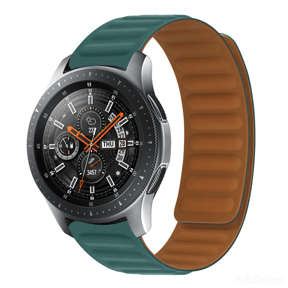 Leather Magnetic Loop Strap | Samsung Galaxy Watch 5 40mm 44mm/Galaxy Pro 5 45mm/Galaxy Watch 4 40mm 44mm | Peocock Green