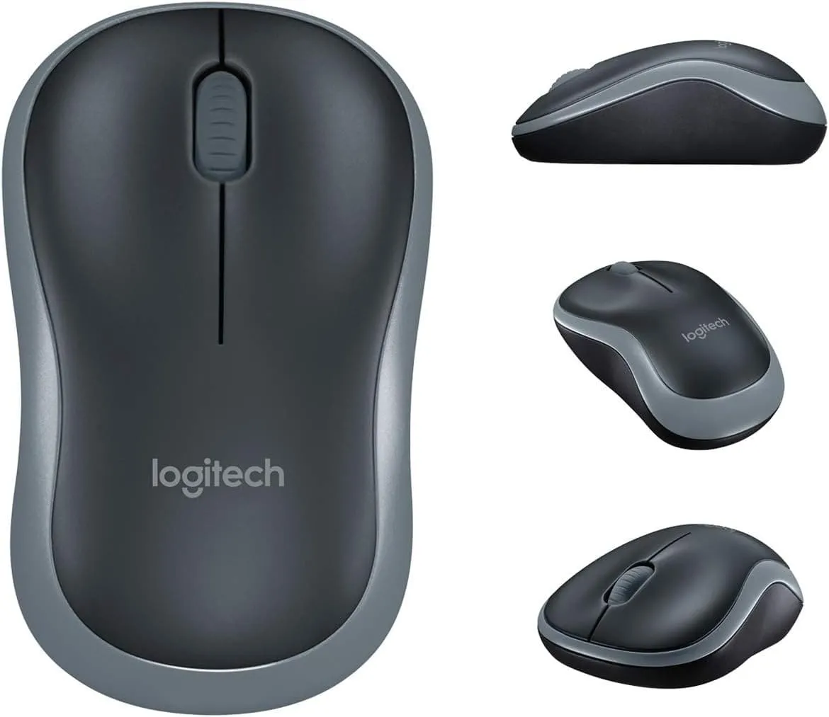 Logitech MK330 Wireless Keyboard and Mouse Combo for Windows - QWERTY UK Layout - Black