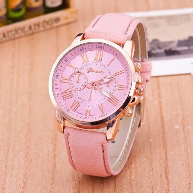 Luxury Brand Leather Quartz Watch Women Men Ladies Fashion Bracelet Wristwatches Clock relogio feminino masculino