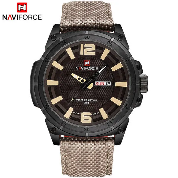 Luxury Brand Military Watch Men Quartz Analog Clock Leather Canvas Strap Clock Man Sports Watches Army Relogios Masculino