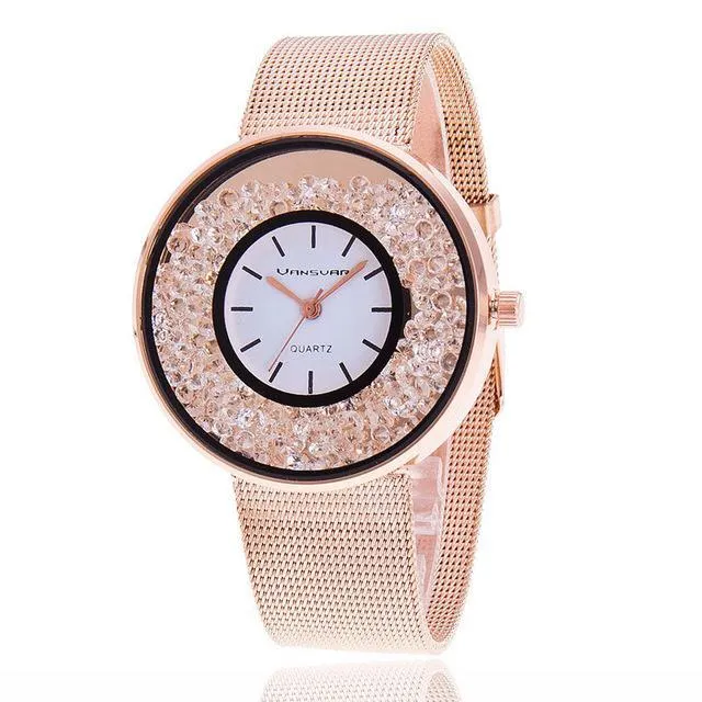 Luxury Brand Women Rhinestone Watch