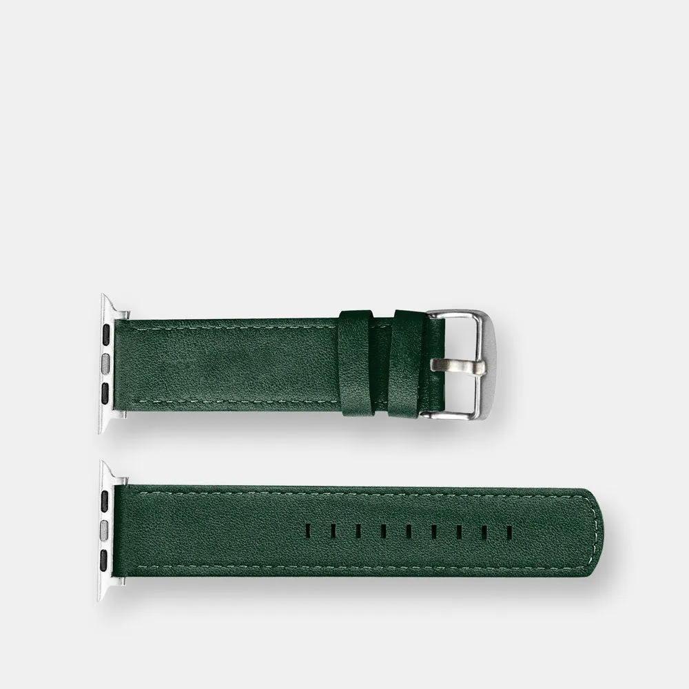 Luxury Nappa Leather Apple Watch Band Straps – Avocado Green