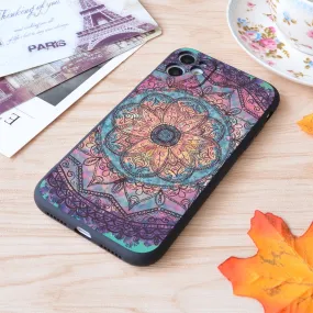 Mandala Print Soft Silicone Matt Case For Apple iPhone Case