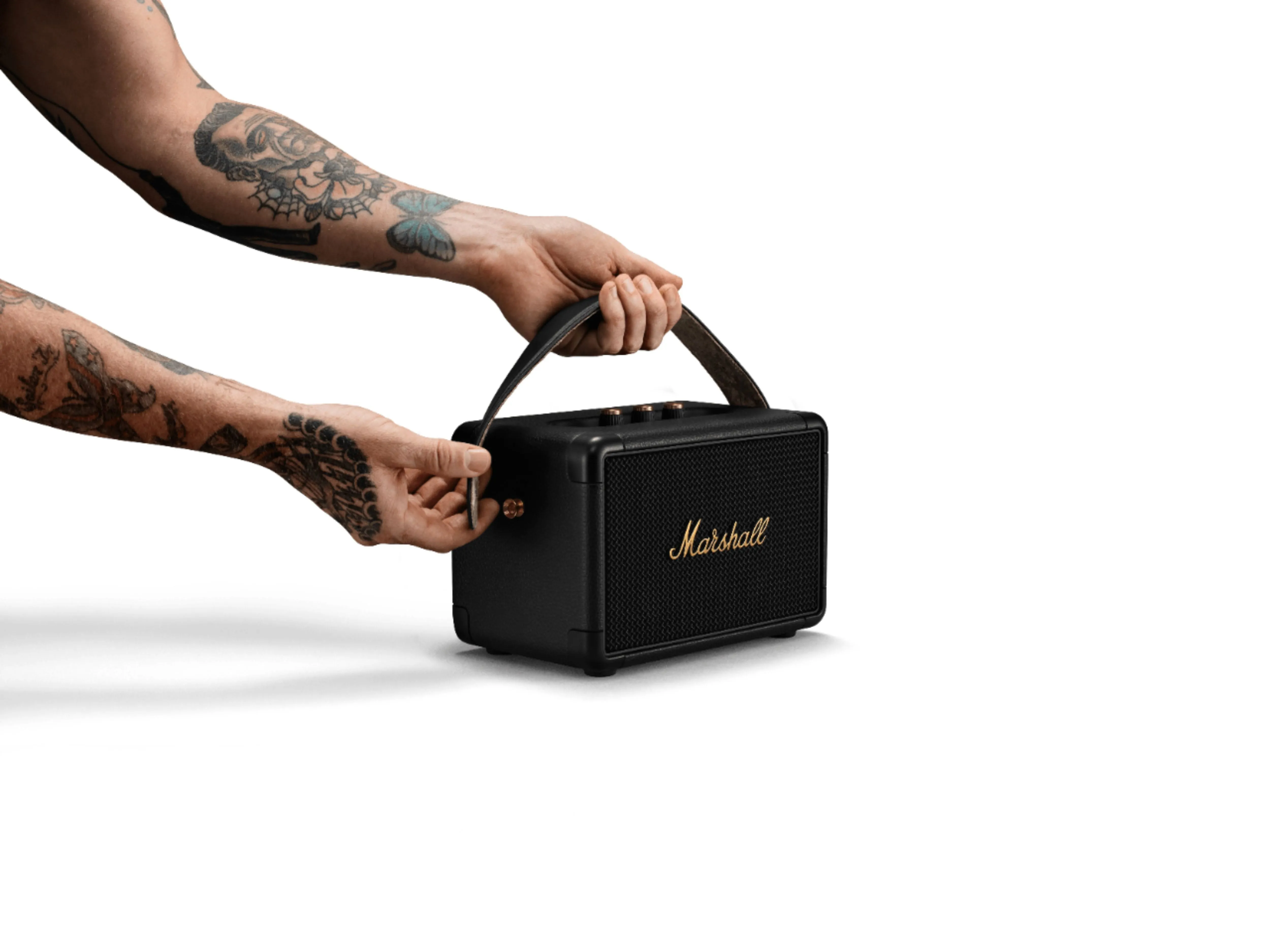 Marshall - Kilburn II Portable Bluetooth Speaker - Black and Brass