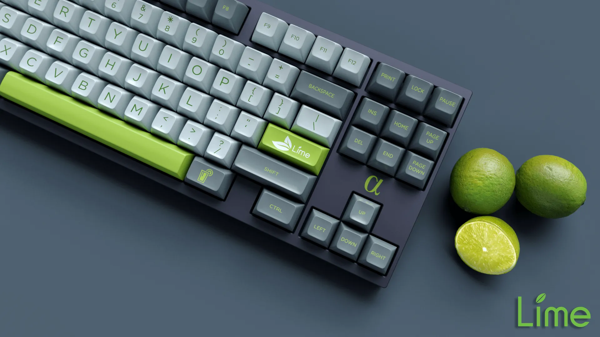 Maxkey Lime Keycap Set