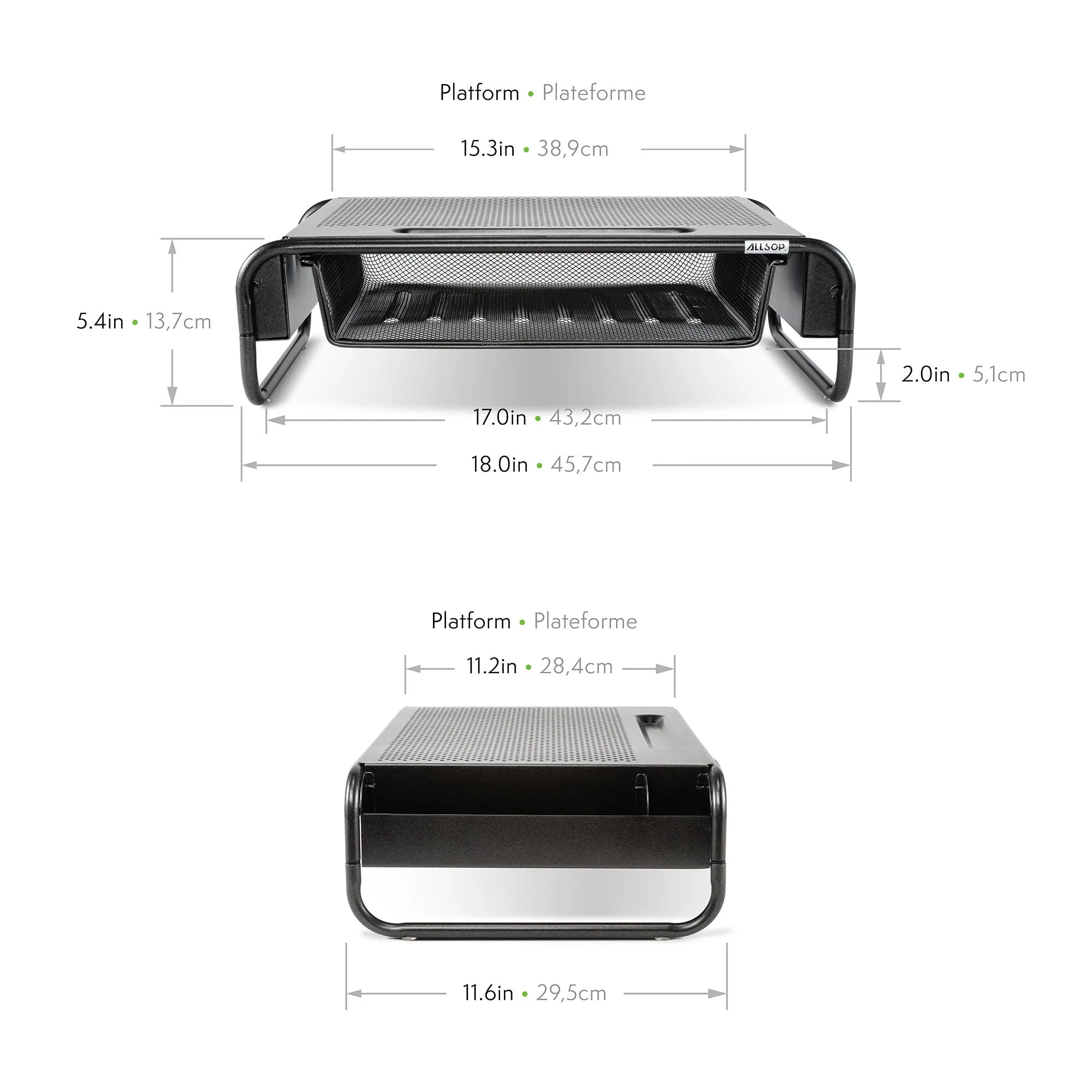 Metal Art Organizer 5 Monitor Stand with Drawer