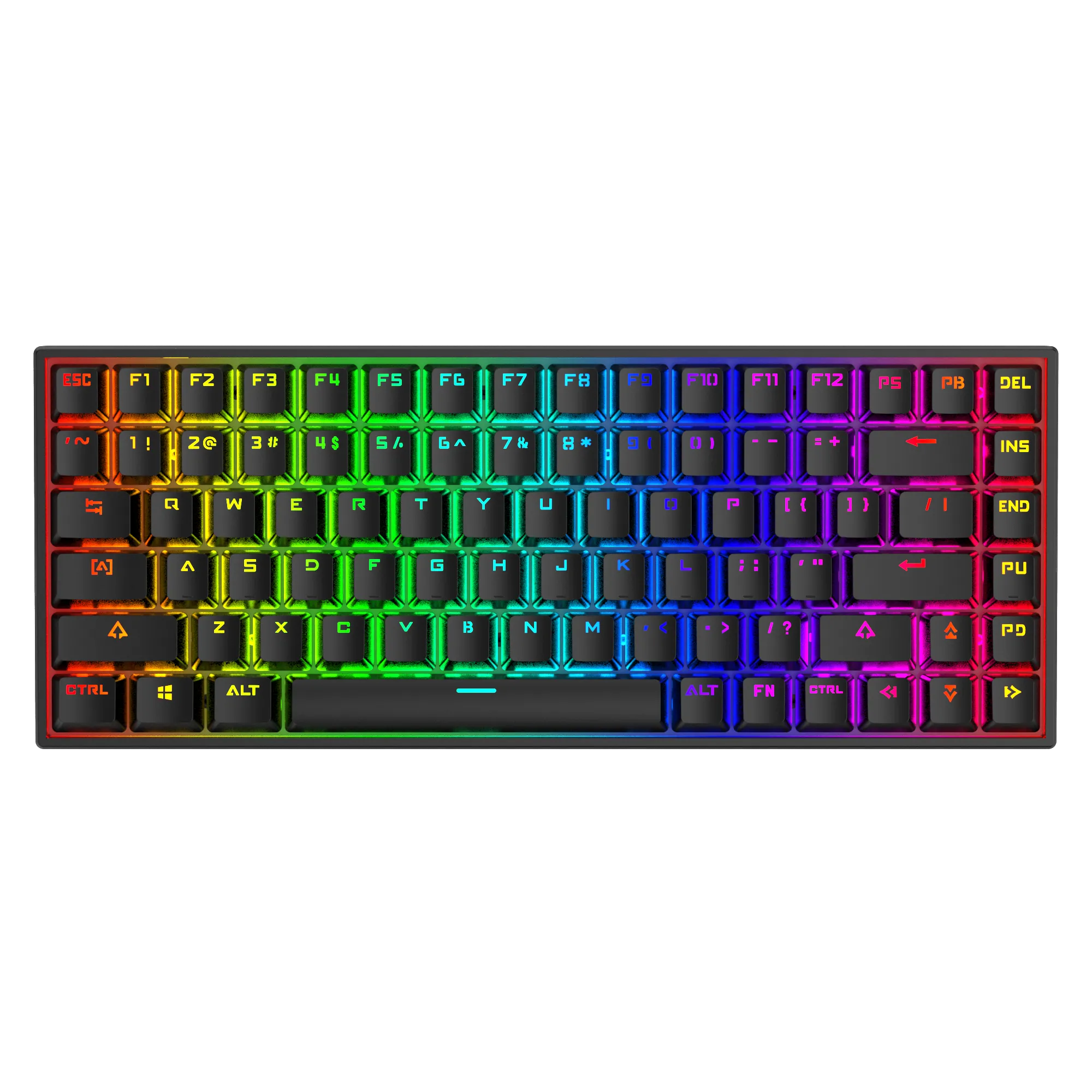 MXRSKEY 84U 84 key dual mode Bluetooth 5.0 Mechanical Keyboard 75% lighting effect RGB switch led type c software macro