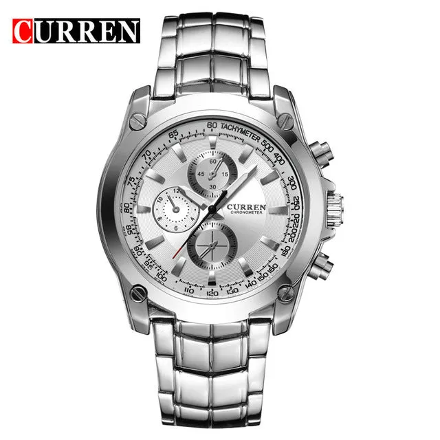 New CURREN Watch Men Luxury Brand Full Steel Business Quartz Watch Men Casual Quartz-watch Relogio Masculino CLock Male Japan