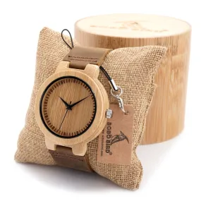 New Fasion japanese miyota 2035 movement wristwatches genuine leather bamboo wooden watches with gift box relogio masculino