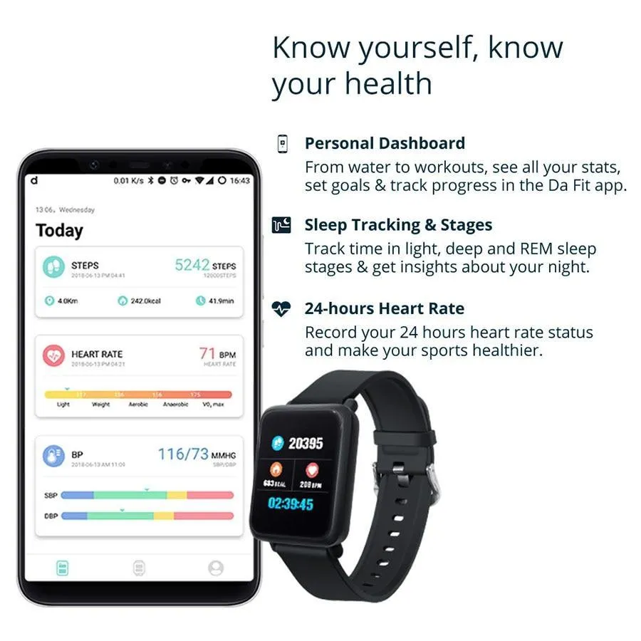 New Smart Watch IP68 Waterproof Heart Rate Blood Pressure Fitness Smartwatch For Xiaomi Android IOS