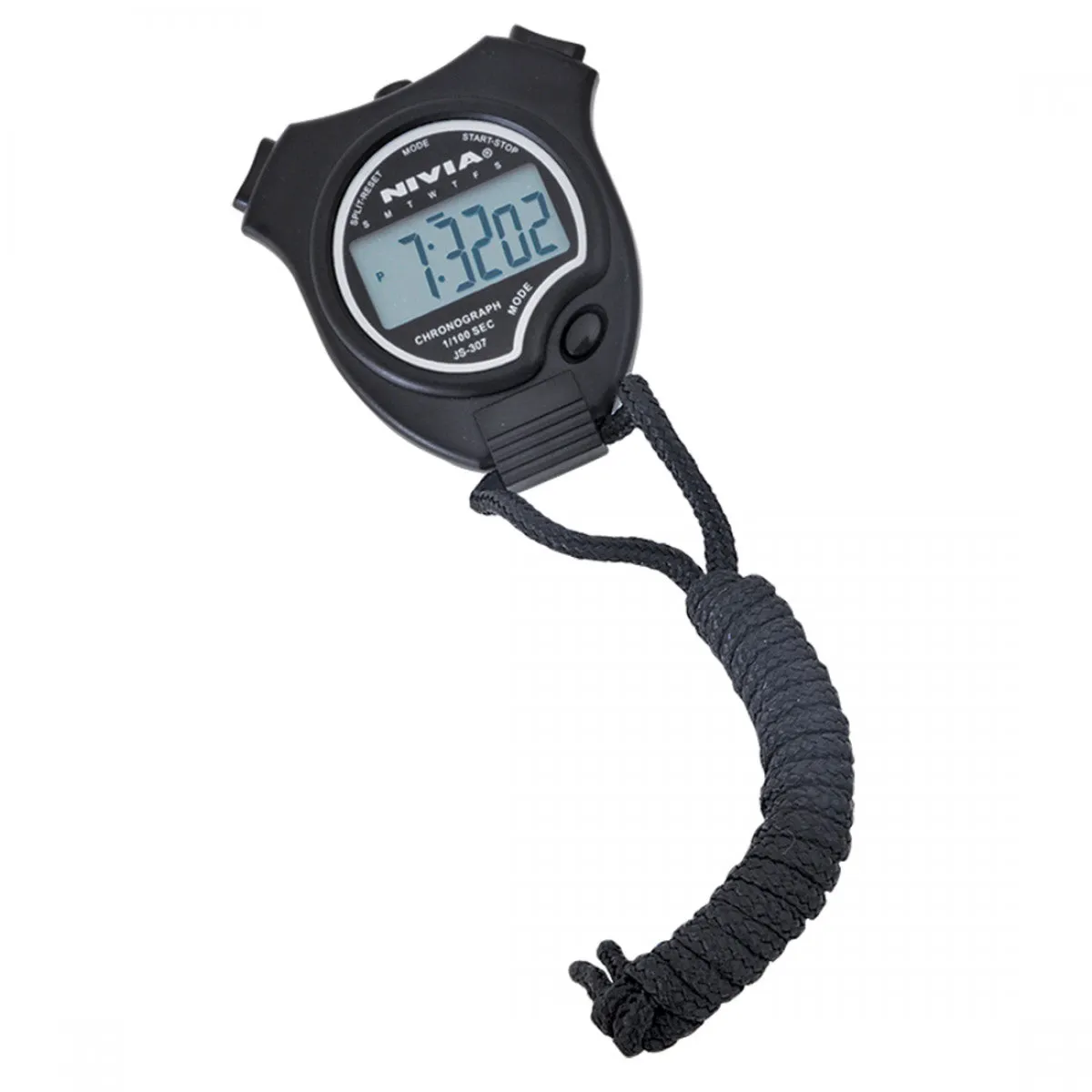 NIVIA Digital LCD JS 307 Stop Watch (Black)