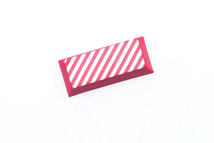 Novelty cherry profile dip dye sculpture pbt keycap for mechanical keyboard laser etched legend stripe enter black red blue