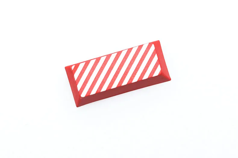 Novelty cherry profile dip dye sculpture pbt keycap for mechanical keyboard laser etched legend stripe enter black red blue