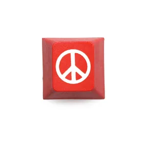 Novelty cherry profile dip dye sculpture pbt keycap laser etched anti war sign r1 1x