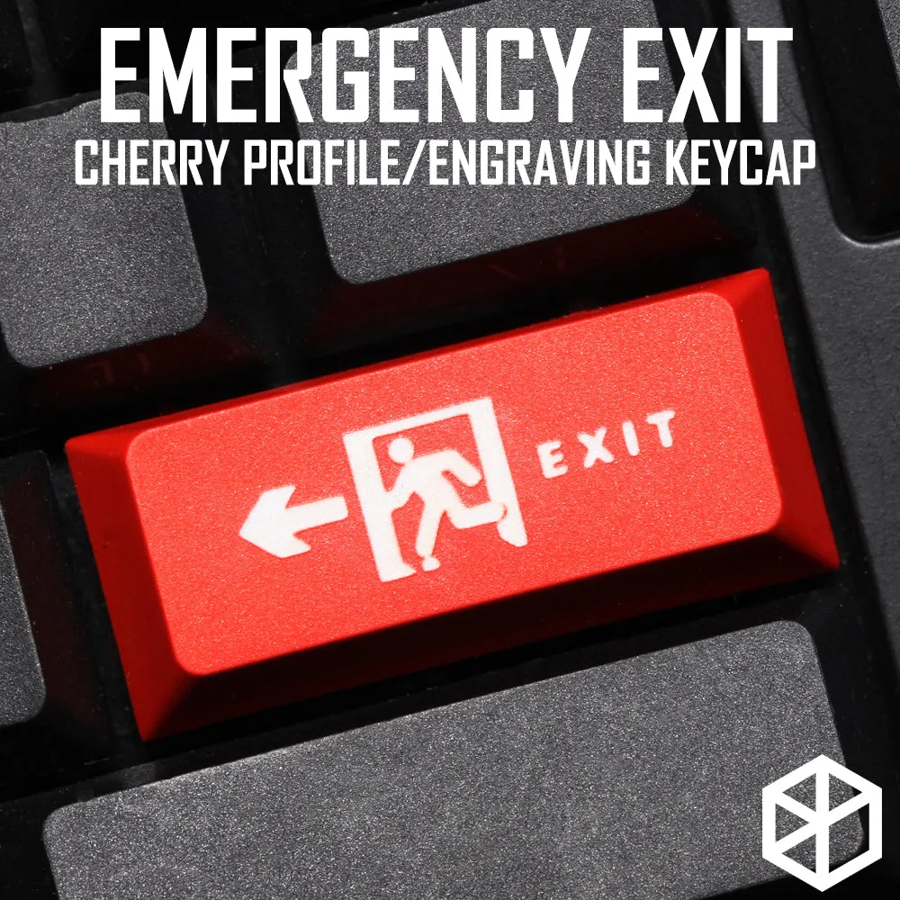 Novelty cherry profile dip dye sculpture pbt keycap laser etched legend exit enter red blue