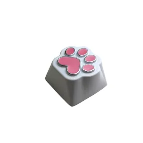 Pink Paws Metal Keycap